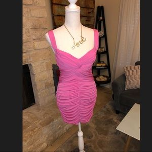 Pink fitted dress